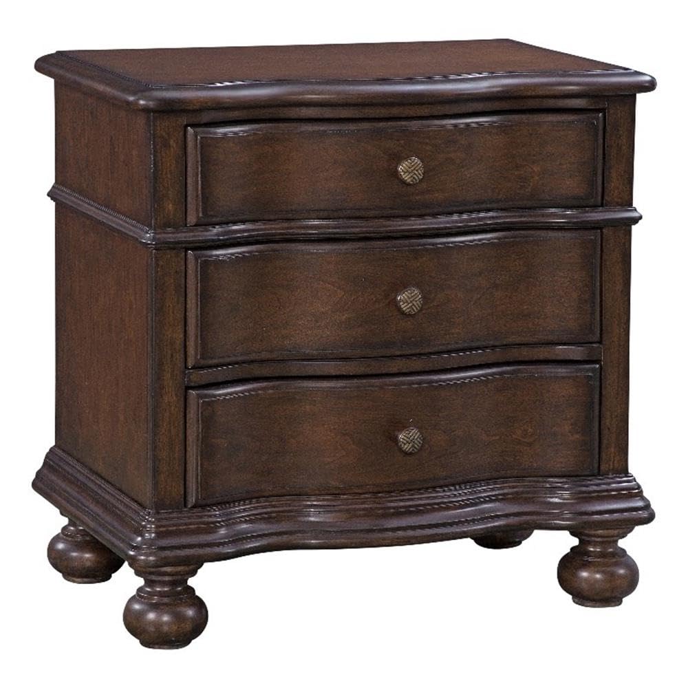 American Woodcrafters Rodanthe Tobacco Brown 3-Drawer Traditional Style Wood Nightstand